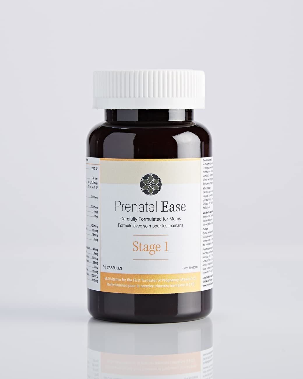 Prenatal Ease Stage 1, First Trimester Multivitamin, Contains Methylfolate, Premium Grade Ginger