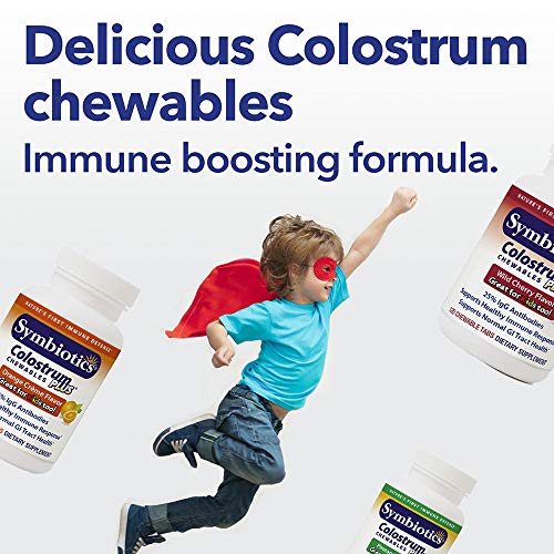 Symbiotics Colostrum 120ct Chewables Plus - Immunity Support for Adult & Kids Symbiotics