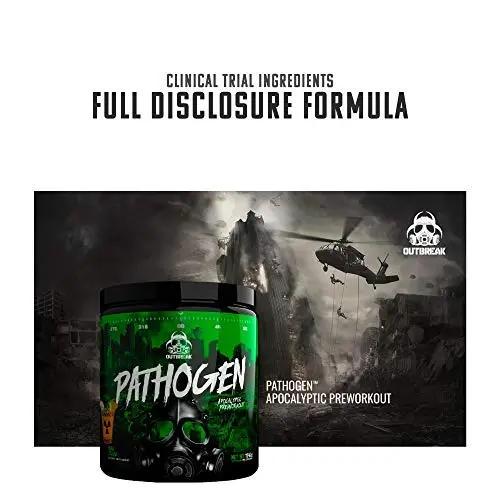 Outbreak Nutrition Pathogen Pre Workout with Beta-Alanine, Energy Boosting Muscle Pumping Preworkout Powder | Double Barrel Berry | 25 Servings, 336g