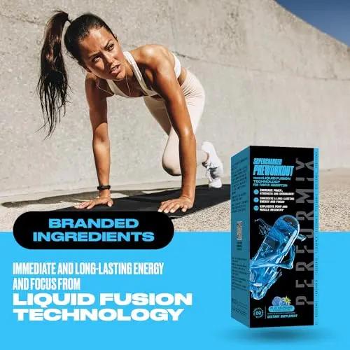 PERFORMIX Supercharged Preworkout - Sustained Energy, Endurance, and Mental Focus - Premium Muscle Supporting Oceanix and Alpha GPC for Hardcore Traning and Body Building (60 Capsules)