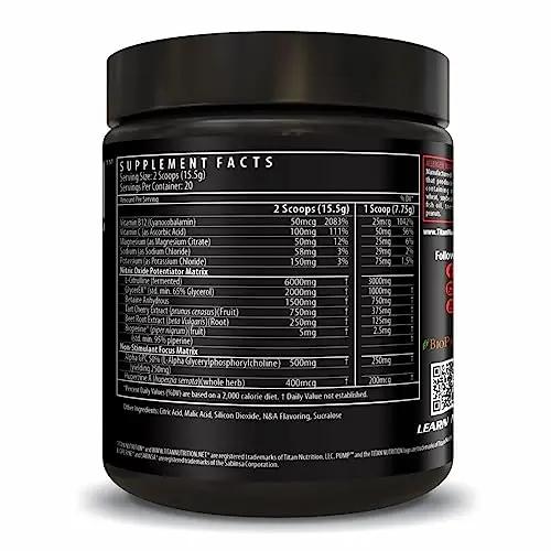 Pump- Nitric Oxide Boosting Stack Stim Free: Loaded with Citruline Malate for Maximum Pump and Blood Flow with an Added Mental Edge Complex for Increased Focus (Rainbow Tart)
