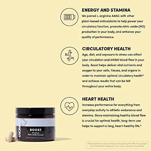 Tranont Boost - Premium Nitric Oxide Supplement Formula - Promotes Optimal Health - Improves Performance - Daily Nitrate Supplement - 60 Capsules