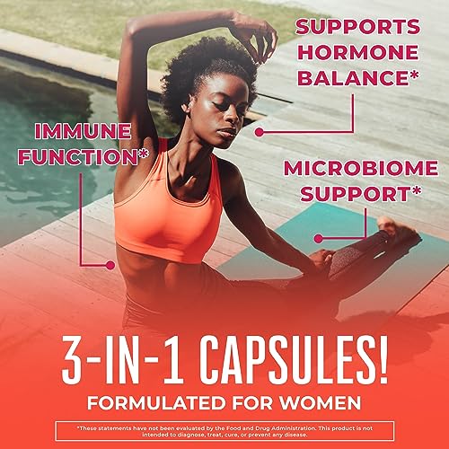 MaryRuth's 3-in-1 Daily Health Probiotics for Women | Clinically Tested | Hormone Support MaryRuth Organics