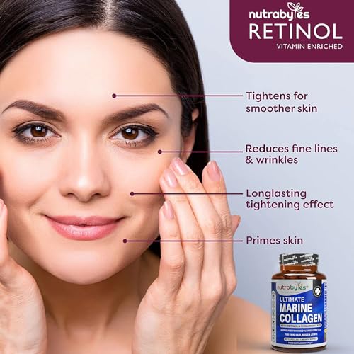 High Strength Marine Collagen with Hyaluronic Acid, Retinol and Vitamin C NUTRABYTES