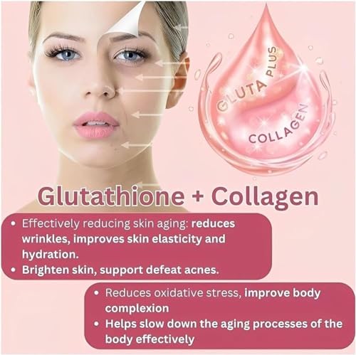 Glutathione Collagen Gummies,Glutathione Collagen Glow Gummies for Dark Spot,60 Pieces NNOVAT