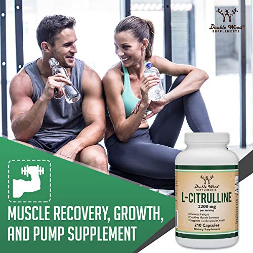 L Citrulline Capsules 1,200mg Per Serving, 210 Count (L-Citrulline Increases Levels Double Wood Supplements