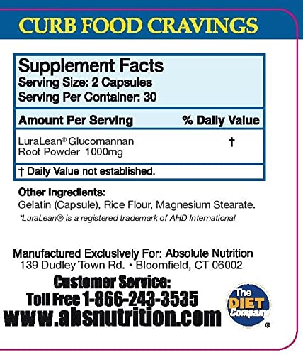 Absolute Nutrition, Curb Food Cravings, Absolutely Full, 60 Caps Absolute Nutrition