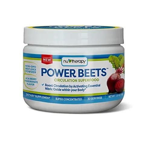 Nu-Therapy Power Beets - Super Concentrated Circulation Superfood - Dietary Supplement