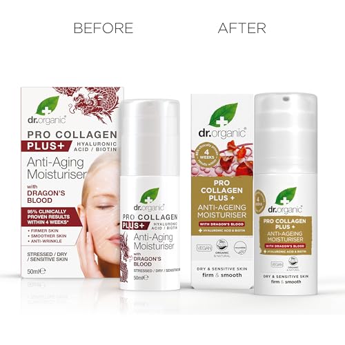 Dr Organic, Organic Pro Collagen with Dragons Blood, Natural, Vegan, Cruelty Free, Paraben & SLS Free, 50ml DR ORGANIC