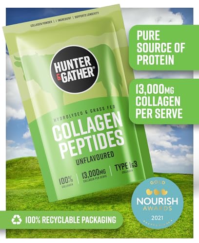 Hunter & Gather Bovine Collagen Powder 400g | Pure Unflavoured Premium Hydrolysed Bovine Collagen Peptides Powde Hunter & Gather
