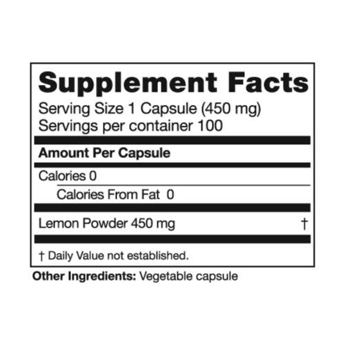 Seagate Products Whole Lemon Concentrate 450 mg 100 Capsules Seagate