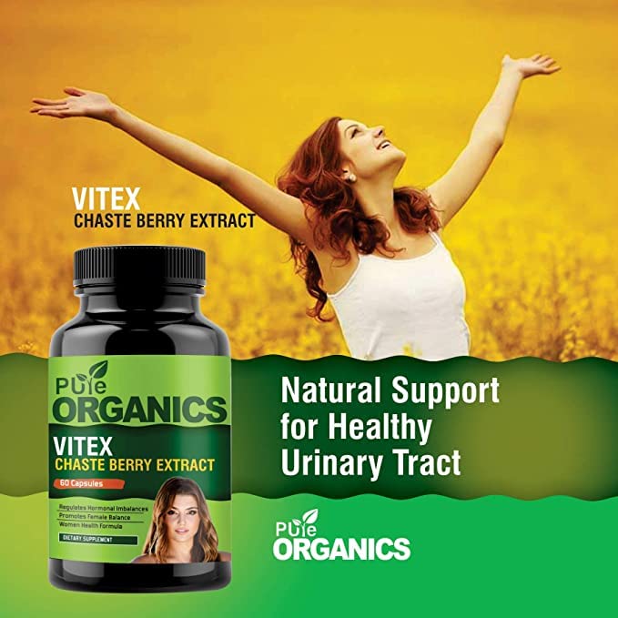 Organic Vitex Chasteberry Extract, Helps Sooth Symptoms of PMS and Menopause, 60 Capsules Oxena