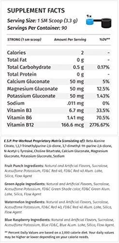 Metabolic Nutrition | ESP - Stimulating Pre Workout, Pre Intra Workout Supplement | Energy Metabolic Nutrition