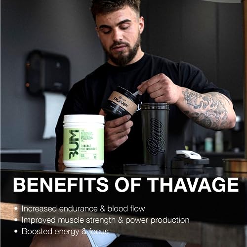 RAW Preworkout Powder, Thavage (Green Crush) - Chris Bumstead Sports Nutrition Supplement RAW