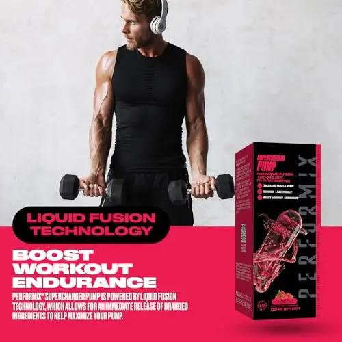PERFORMIX Supercharged Pump - Nitrosigine® and Betaine Pre Workout Supplement - Muscle Pump Accelerator with Arginine Ethyl Ester - Endurance and Strength Booster for Hardcore Traning (80 Capsules)