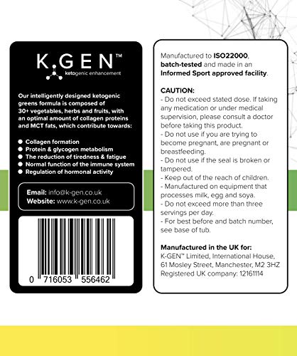 K-GEN™ Keto Greens Collagen Powder Superfood Micronutrient & Anti-oxidant Blend K GEN ketogenic enhancement