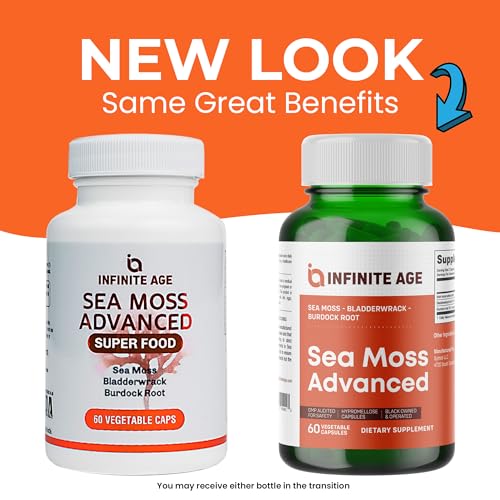INFINITE AGE: 1250mg Sea Moss Advanced Superfood - High-Potency, Vegan