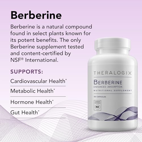 Theralogix Berberine Enhanced Absorption - 30-Day Supply - Made with Berberine Theralogix