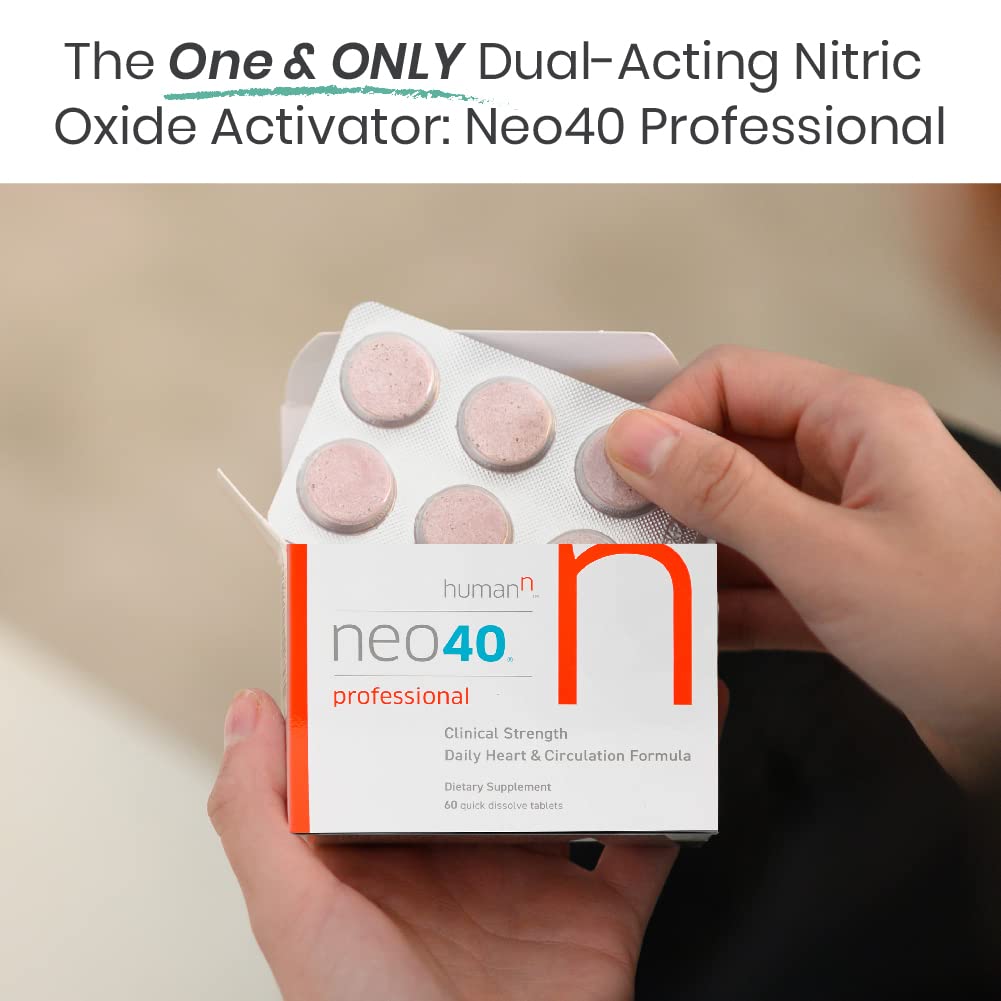 Neo40 Professional - Nitric Oxide Booster with Methylfolate - Natural Blood Pressure humanN