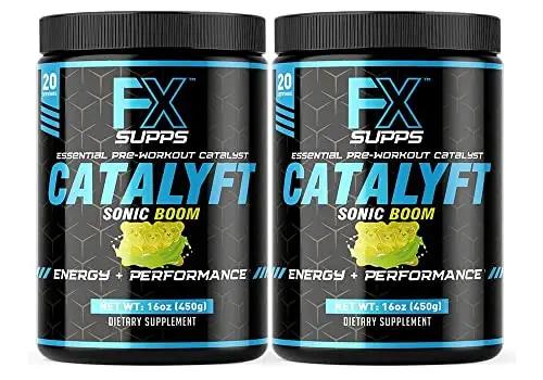 FX Supps Catalyft Pre-Workout Powder Drink for Men & Women, Sonic Boom | Dietary