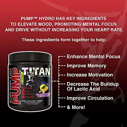 Pump- Nitric Oxide Boosting Stack Stim Free: Loaded with Citruline Malate for Maximum Pump and Blood Flow with an Added Mental Edge Complex for Increased Focus (Rainbow Tart)