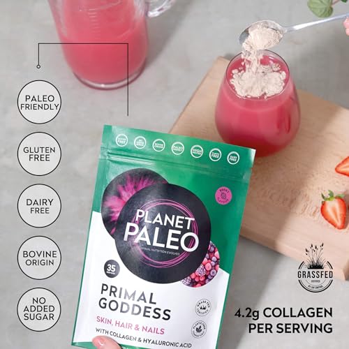 Planet Paleo Primal Goddess -Pure Collagen with Hyaluronic Acid and Zinc (210g, 35 Servings) Planet Paleo