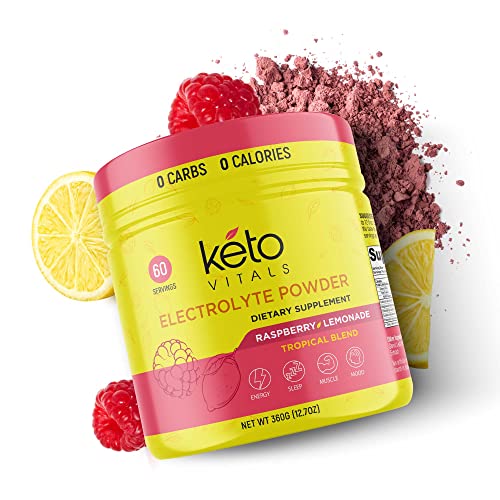 Keto Vitals Electrolytes Powder - Sugar Free Keto Electrolytes Powder with Potassium Keto Vitals