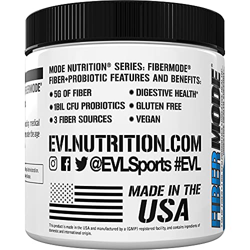 Evlution Nutrition FiberMode Fiber Plus Probiotic - 5 Grams of Fiber, Digestive Health Evlution