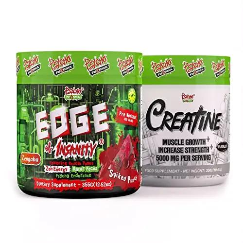 Psycho Pharma Edge of Insanity Pre Workout + Creatine Stack