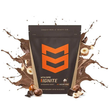 MTN OPS Hot Ignite Supercharged Energy Drink Mix Focus Enhancer, Hazelnut Cocoa