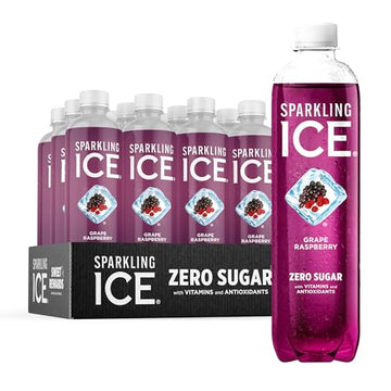 Sparkling Ice, Grape Raspberry Sparkling Water, Zero Sugar Flavored Water, with Vitamins