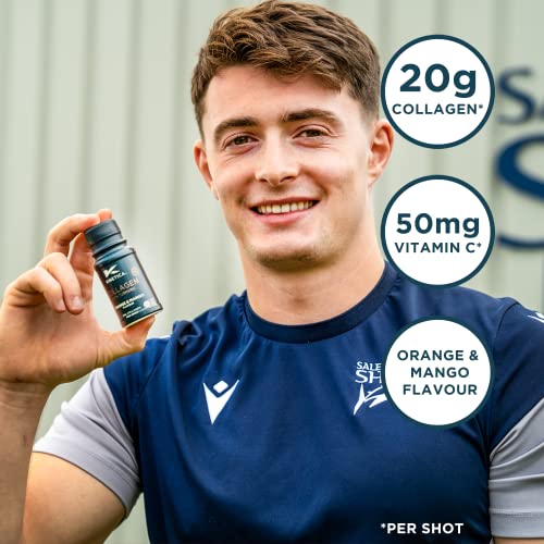 Kinetica Collagen with Turmeric (12-Pack) 20g Collagen & 50mg Vitamin C. Orange & Mango Flavour Kinetica