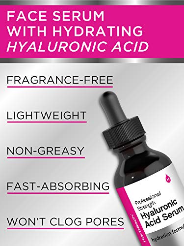 Hyaluronic Acid Serum For Face | 2 oz | Paraben & SLS Free Moisturizer | by Horbaach Horbäach