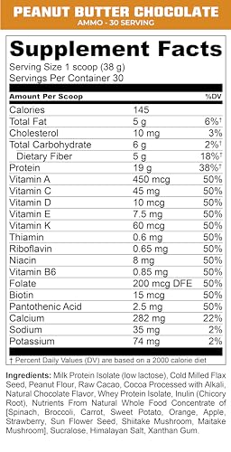 MTN OPS Ammo Protein Powder Meal Replacement Shake for Lean Muscle Building MTN OPS