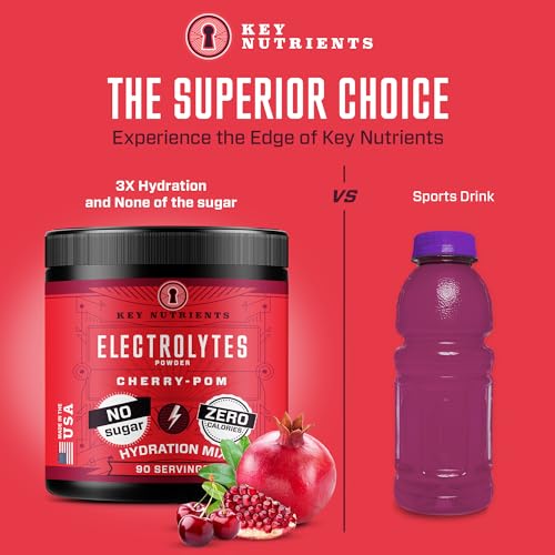 KEY NUTRIENTS Multivitamin Electrolytes Powder No Sugar - Sweet Cherry Pom Electroly KEY NUTRIENTS