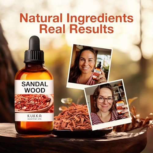 Kukka Sandalwood Essential Oils for Diffuser - 100% Natural Sandalwood Oil - Sandalwood Essential Oil KUKKA essential oils