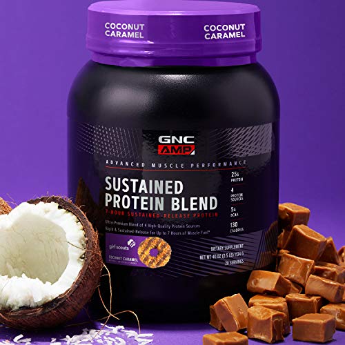 GNC AMP Sustained Protein Blend | Targeted Muscle Building and Exercise Formula GNC