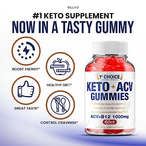 (2 Pack) 1st Choice Keto ACV Weight Loss Gummies Keto First Choice ACV Advanced Formula
