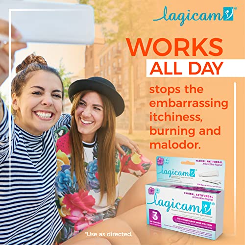 Lagicam Vaginal Yeast Infection, Antifungal 3 Day Miconazole Nitrate Treatment Cream, Relief for Itching LAGICAM V