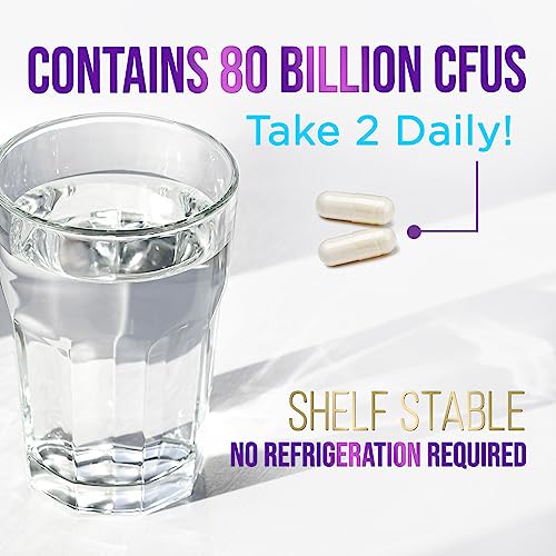 Probiotics for Digestive Health - 80 Billion CFU Guaranteed with Strains for Women's