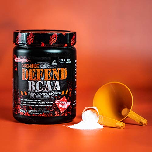 Grenade Defend BCAA Powder, Strawberry Mango, 390 g (7 g BCAA's Per Serving Grenade