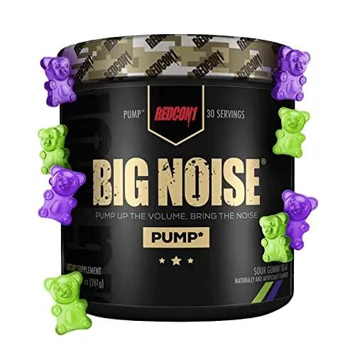 REDCON1 Big Noise Non Stim Preworkout, Sour Gummy Gear - Betaine Anhydrous & Acetyl L