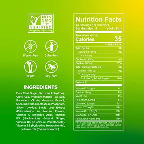 Liquid I.V. Hydration + Energy Multiplier - Lemon Ginger - Hydration Powder Packets Liquid I.V.