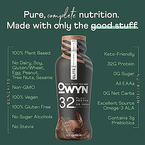 OWYN Only What You Need Pro Elite Vegan High Protein Keto Shake, 32g Protein OWYN Only What You Need