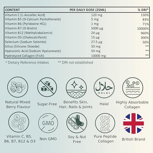 NUTRI Beauties Hydrolysed Marine Collagen Liquid Drink Supplement 10,000Mg NUTRI BEAUTIES