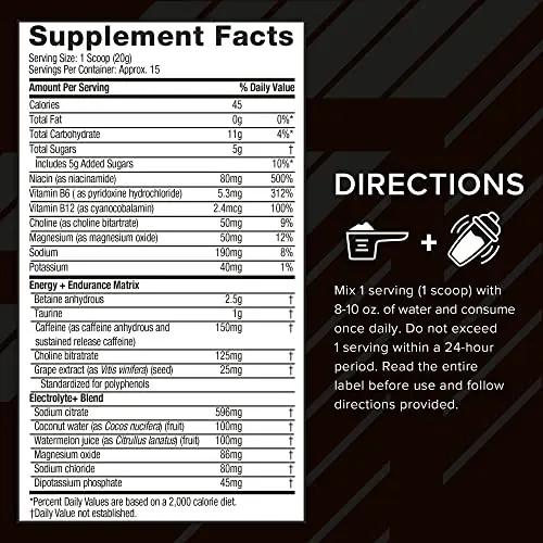 Six Star 4th Quarter Energy Preworkout for Men & Women with Caffeine, Betaine, Taurine Six Star