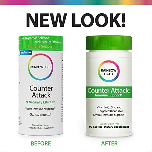 Rainbow Light Counter Attack Immune Support, Dietary Supplement Provides Immune Rainbow Light