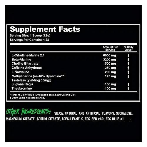 Pathogen Pre Workout - Energy Boosting Preworkout Powder, Energy Inducing Stimulants and Muscle Pump Evoking Compounds, (25 Servings, Nuka Colada)