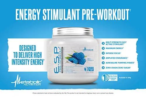 Metabolic Nutrition | ESP - Stimulating Pre Workout, Pre Intra Workout Supplement | Energy Metabolic Nutrition