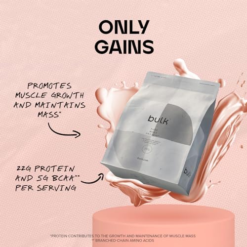 Bulk Pure Whey Protein Powder Shake, Berries and Cream, 1 kg, Packaging May Vary Bulk